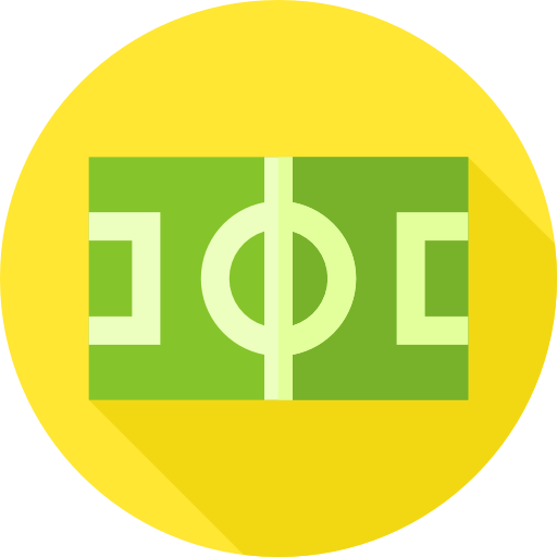Soccer field Flat Circular Flat icon