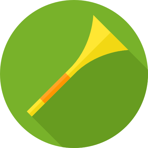 vuvuzela Flat Circular Flat icona