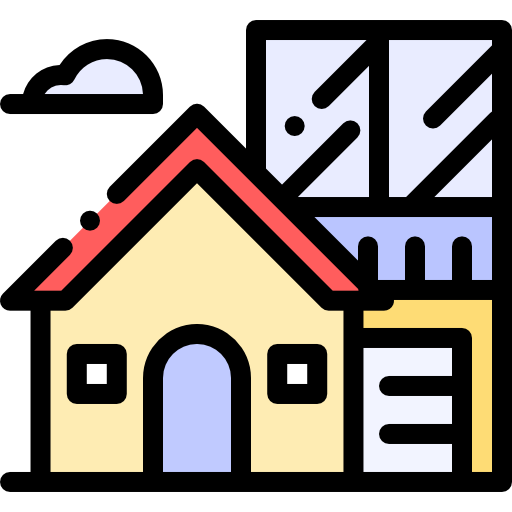 Недвижимость Detailed Rounded Lineal color иконка