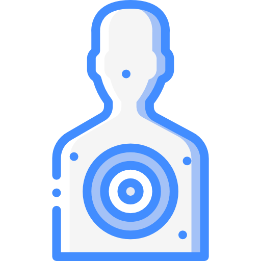 Shooting target Basic Miscellany Blue icon