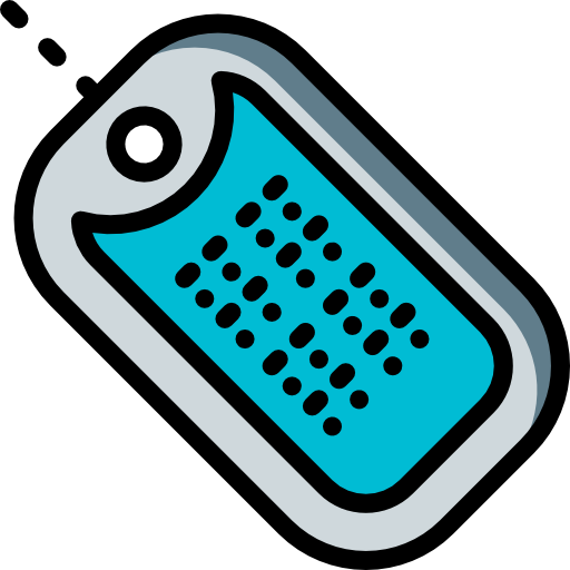 Dog tag Basic Miscellany Lineal Color icon