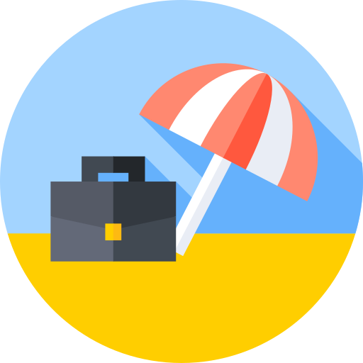 vakantie Flat Circular Flat icoon
