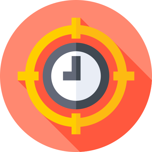 tijd Flat Circular Flat icoon