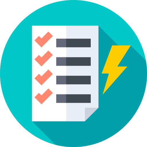 lista de verificación Flat Circular Flat icono