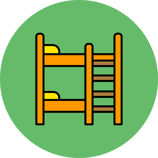 Bunk bed Generic color lineal-color icon