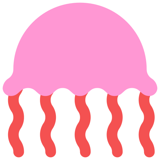 Jellyfish Juicy Fish Flat icon
