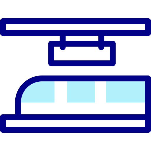 estación de tren Detailed Mixed Lineal color icono