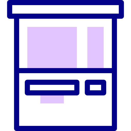 biglietteria automatica Detailed Mixed Lineal color icona