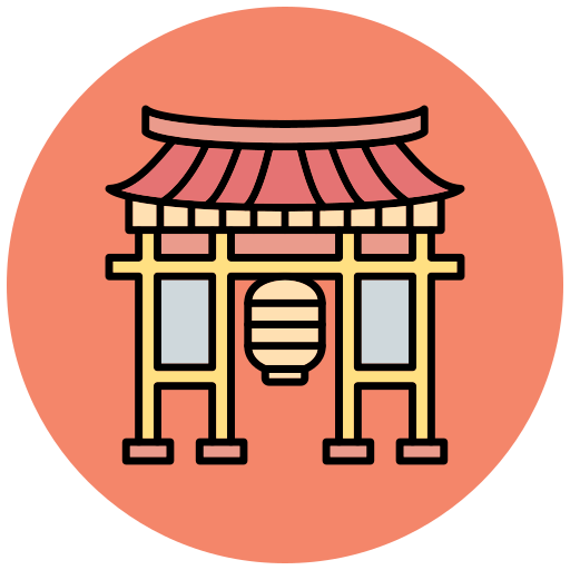 puerta kaminarimon Generic color fill icono