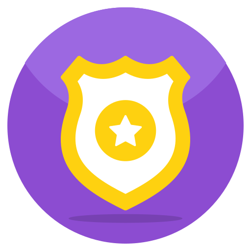 Sheriff Badge Generic color fill icon