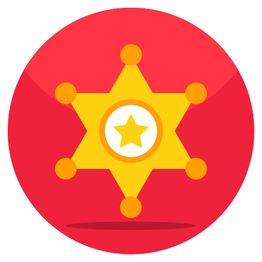 insignia del sheriff Generic color fill icono