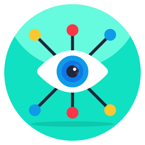 cybernetyczne oko Generic color fill ikona