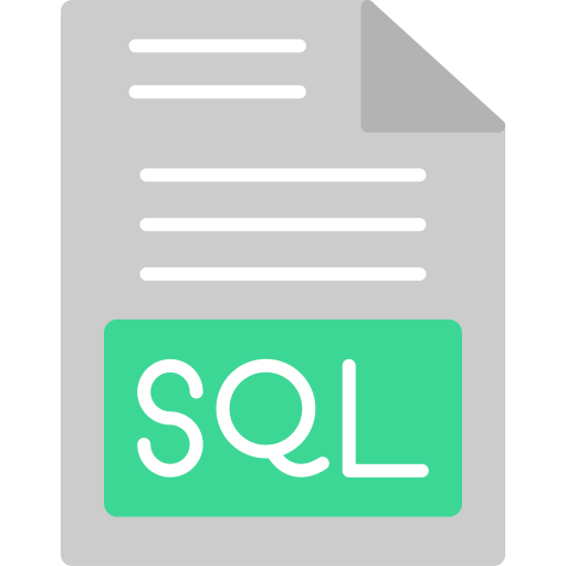 SQL file format Generic color fill icon