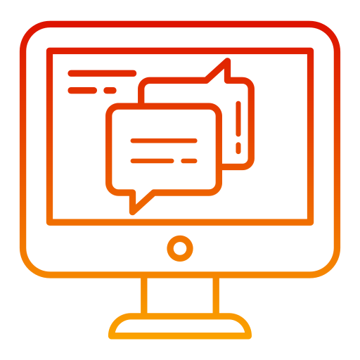 Online chat Generic gradient outline icon