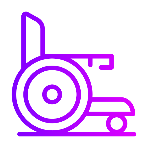 wózek inwalidzki Generic gradient outline ikona