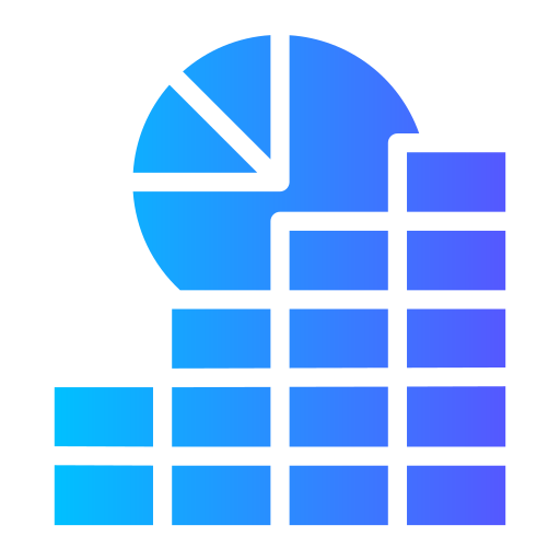 Analytic Generic gradient fill icon