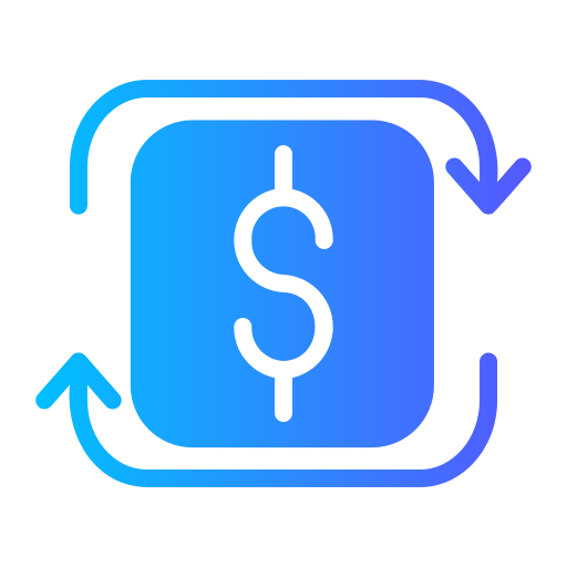 Money exchange Generic gradient fill icon