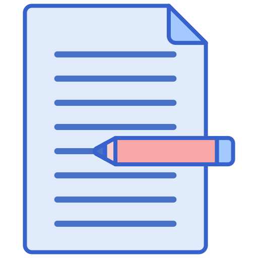 stylo et papier Generic color lineal-color Icône