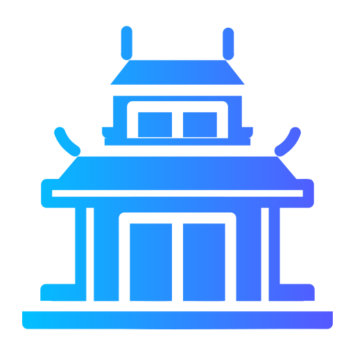 chińska świątynia Generic gradient fill ikona