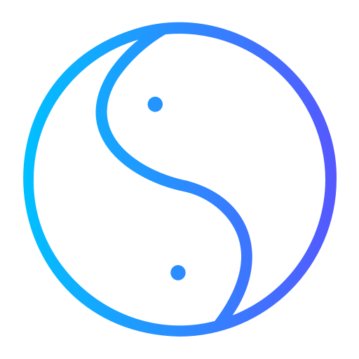 simbolo di yin yang Generic gradient outline icona