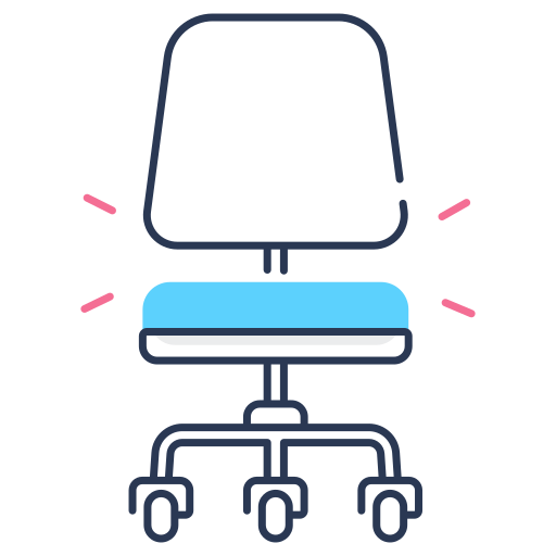 silla de oficina Generic color lineal-color icono