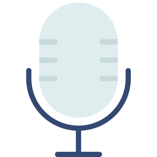 mikrofon Juicy Fish Flat icon