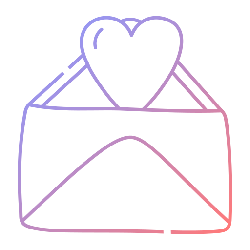 Любовное письмо Generic gradient outline иконка