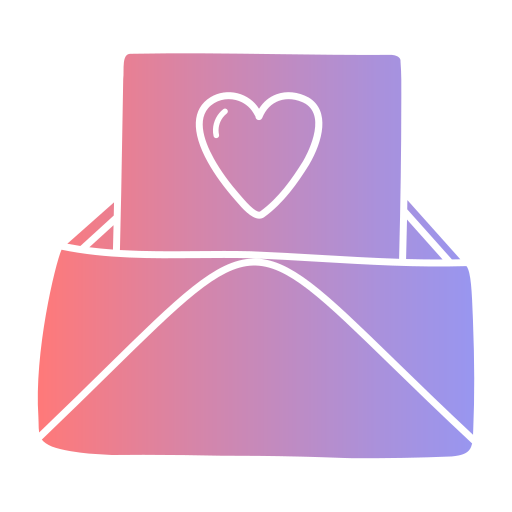 carta de amor Generic gradient fill icono