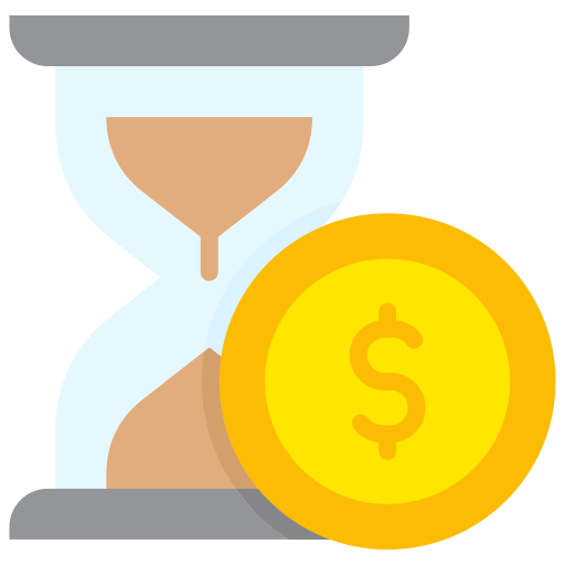 el tiempo es dinero Generic color fill icono