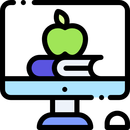 Online learning Detailed Rounded Lineal color icon
