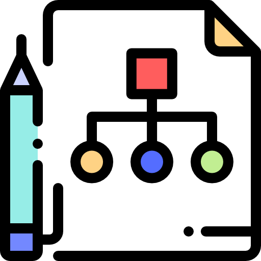 organización Detailed Rounded Lineal color icono