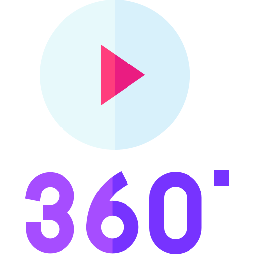 360度ビデオ Basic Straight Flat icon