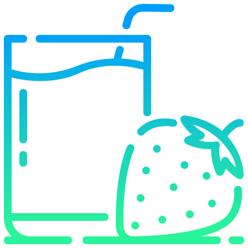 Strawberry juice Generic gradient outline icon