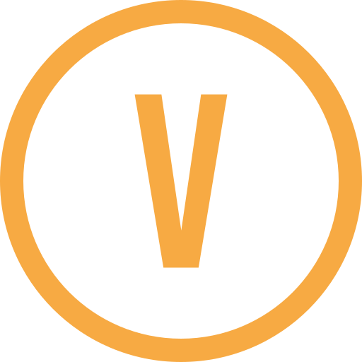 lettera v Generic color outline icona