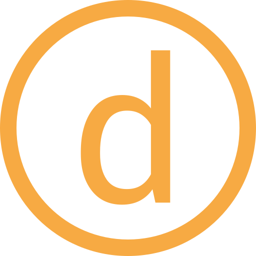 Буква d Generic color outline иконка