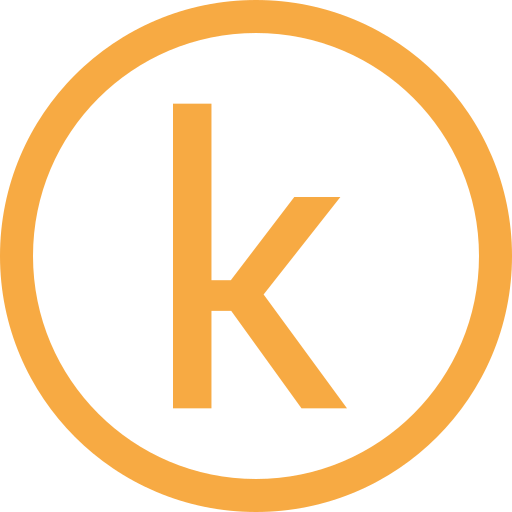 lettera k Generic color outline icona