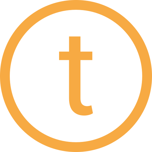 Letter T  Generic color outline icon