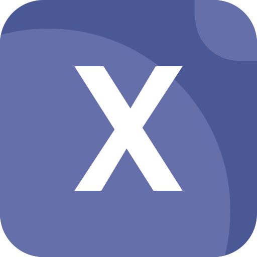 Letter x Generic color outline icon