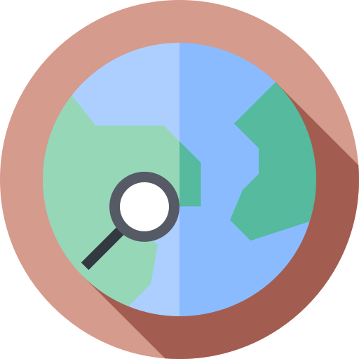 mundo Flat Circular Flat icono