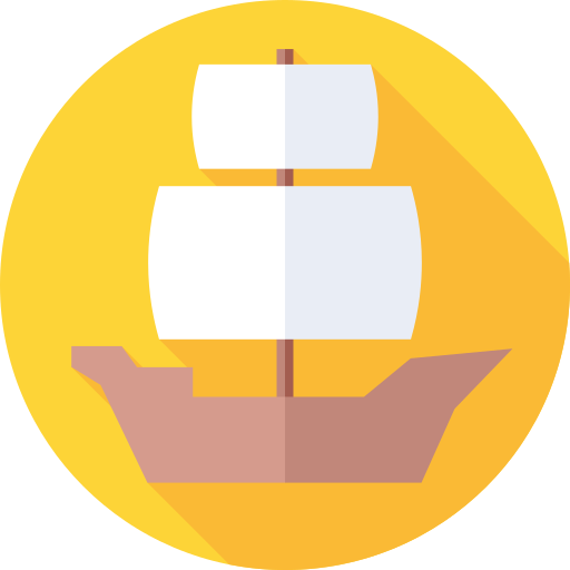 barco Flat Circular Flat icono