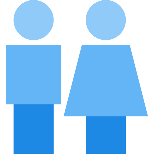 Male and female Generic color fill icon