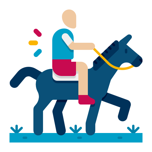 paardrijden Generic color fill icoon