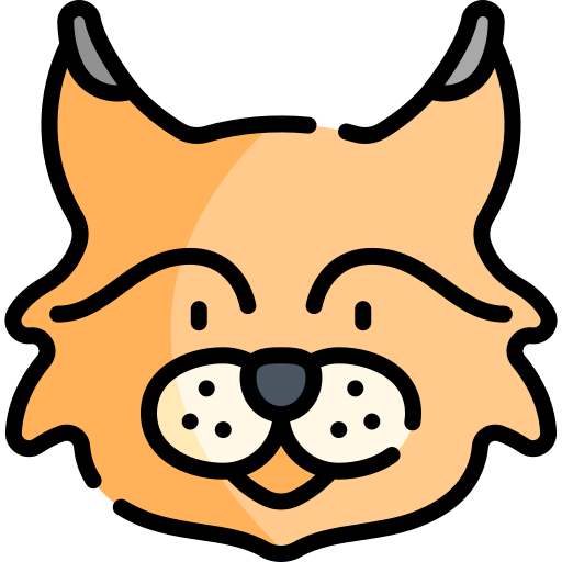 Lynx Kawaii Lineal color icon