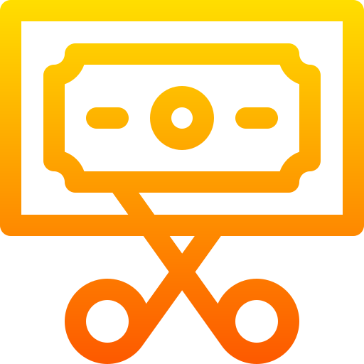 Cut Basic Gradient Lineal color icon