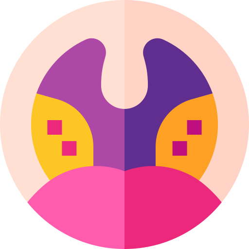 cáncer orofaríngeo Basic Straight Flat icono