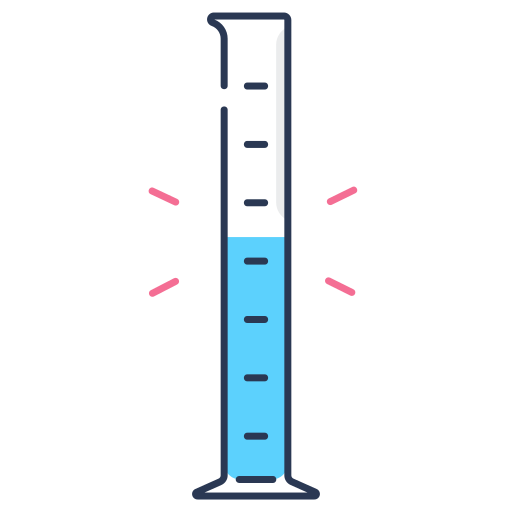 Graduated Cylinder Generic color fill icon