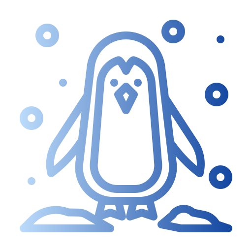 pinguino Generic gradient outline icona