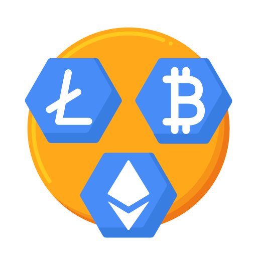 Cryptocurrency Generic color fill icono