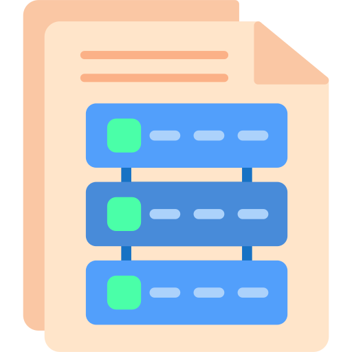 Database file Generic color fill icon