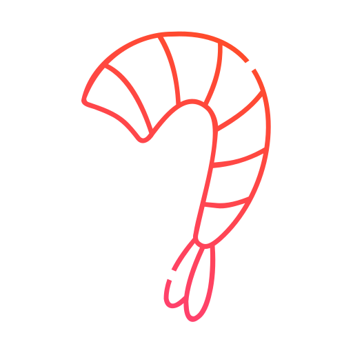 Shrimp Generic gradient outline icon